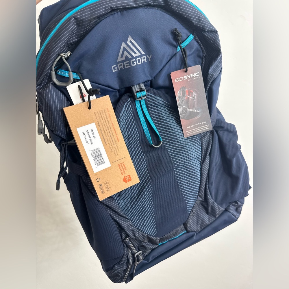 Gregory Maya 20 Backpack in Navy Blue with Teal Accents